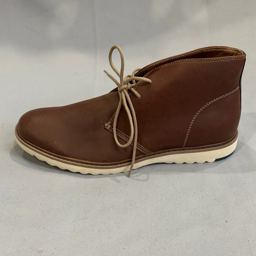 NWT ALDO Men’s Brown Leather Chukka Boots Size 10 Lace Up